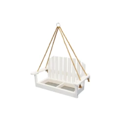 Mangeoire Banc Blanc 38x19,5x21cm