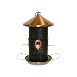 Mangeoire Silo Avec Toit En Cuivre 55cm