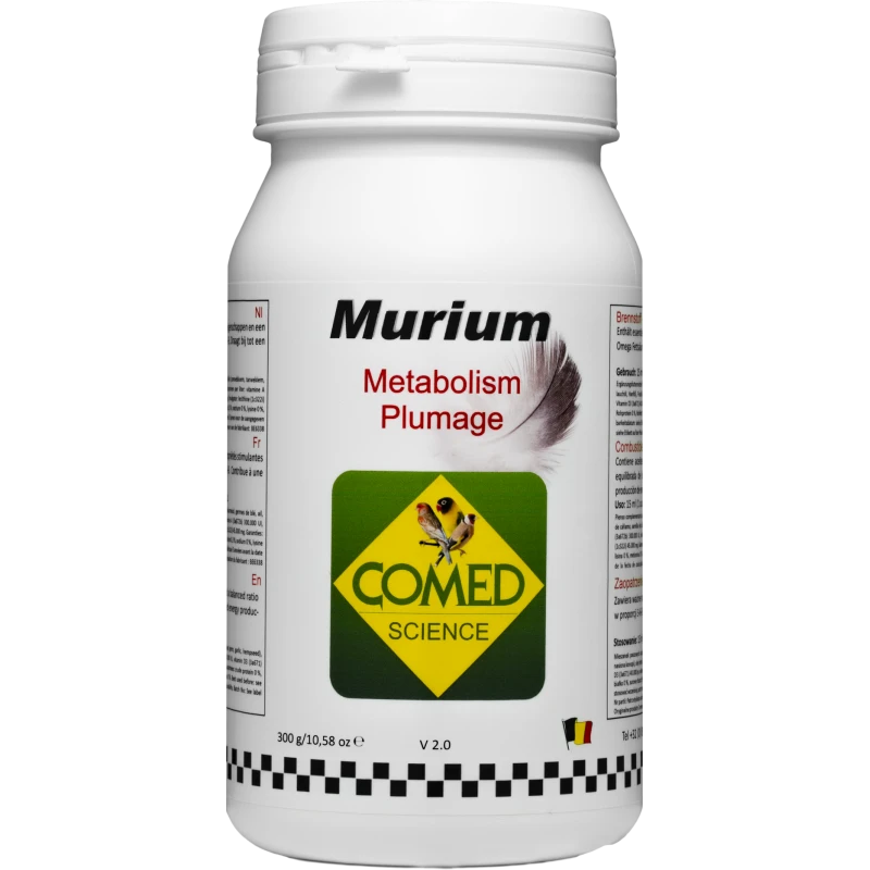 Murium Bird, Aide à La Croissance Des Plumes Et Prévient Les Mues Difficiles 300gr - Comed 3 Murium Bird, Aide à La Croissance Des Plumes Et Prévient Les Mues Difficiles 300gr - Comed
