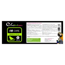 OB-CARE - Remise En Forme 250ml - Ornibird.com -Deli Natury Boutique ob care remise en forme 250ml ornibirdcom ob009 private label ornibird complement alimentaire pour oiseauxcomposition glucose ci 1