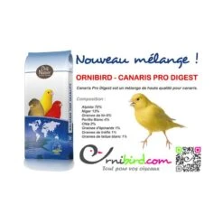 Deli Nature ORNIBIRD - CANARIS PRO DIGEST 20kg, Mélange Haute Qualité Pour Canaris