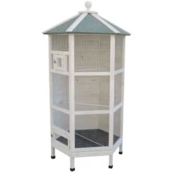 Woodland Volière Hexagon Cottage 100x86x185cm - Duvo+